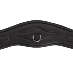 Popręg QHP Skórzany Sensisoft czarny 125 cm