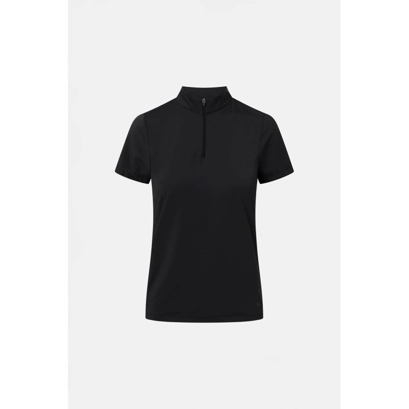 Horze Emmie damska chłodząca koszulka treningowa krótki rękaw czarna
