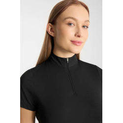 Horze Emmie damska chłodząca koszulka treningowa krótki rękaw czarna