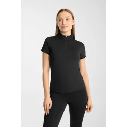 Horze Emmie damska chłodząca koszulka treningowa krótki rękaw czarna