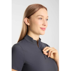 Horze Emmie damska chłodząca koszulka treningowa krótki rękaw Odyssey Navy/Granat