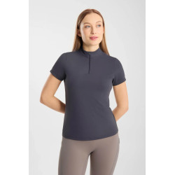Horze Emmie damska chłodząca koszulka treningowa krótki rękaw Odyssey Navy/Granat