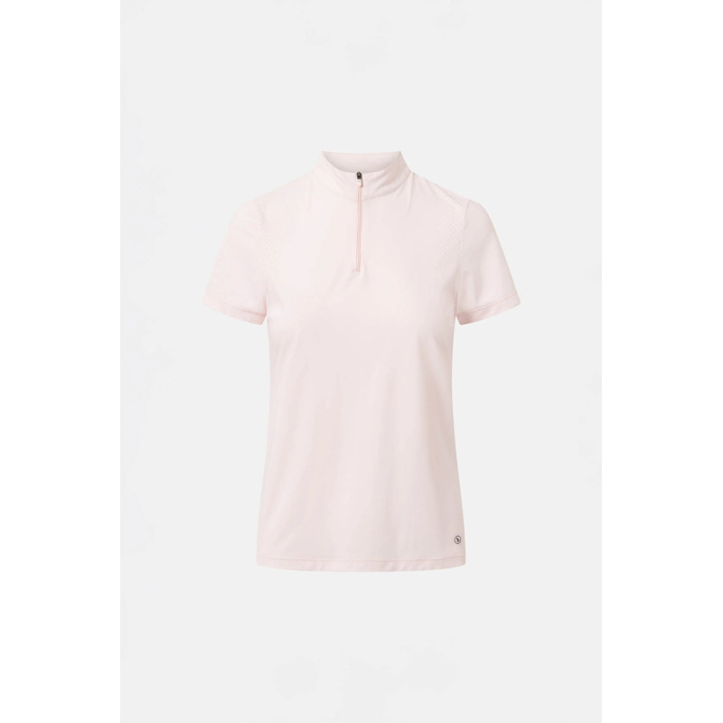 Horze Emmie damska chłodząca koszulka treningowa krótki rękaw Barely Pink/różowa