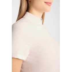 Horze Emmie damska chłodząca koszulka treningowa krótki rękaw Barely Pink/różowa