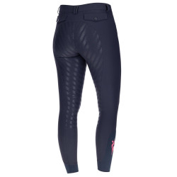 Bryczesy Janne x PinkRibbon, damskie, pełny lej, ciemnogranatowy, Covalliero