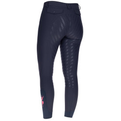 Bryczesy Janne x PinkRibbon, damskie, pełny lej, ciemnogranatowy, Covalliero