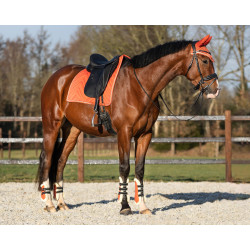 Ochraniacze tylnie z futerkiem QHP Menton Amber Gold/Pomarańczowe
