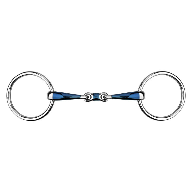 Wędzidło York Blue Plasma anatomiczne 2-łamane 14 mm