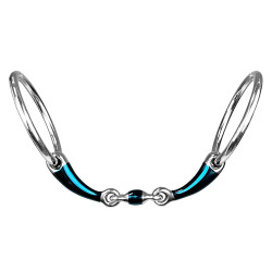 Wędzidło York Blue Plasma anatomiczne 2-łamane 14 mm