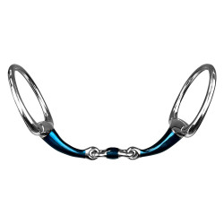 Wędzidło York Blue Plasma anatomiczne 2-łamane oliwkowe 15mm