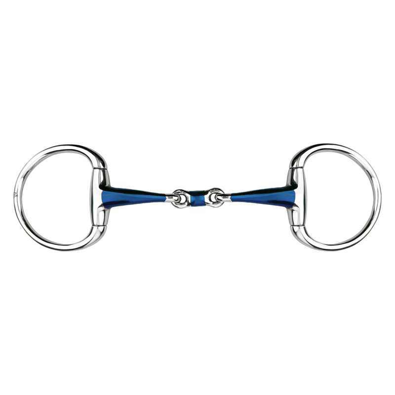 Wędzidło York Blue Plasma anatomiczne 2-łamane oliwkowe 15mm
