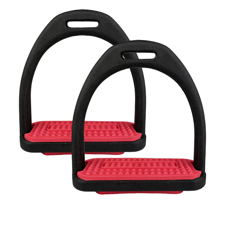 Strzemiona York plastikowe czarno-czerwony 12 cm