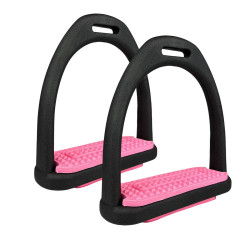 Strzemiona York plastikowe czarno-różowy 10 cm