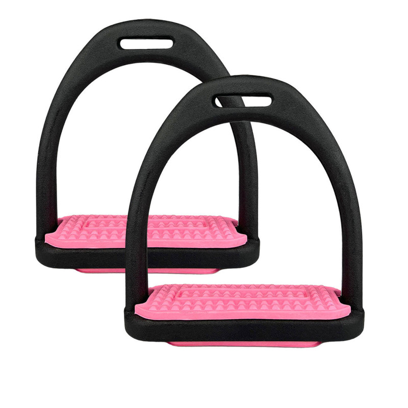 Strzemiona York plastikowe czarno-różowy 10 cm