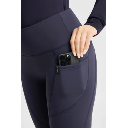 Legginsy Jeździeckie Damskie Termo full grip Horze Greta granat