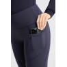Legginsy Jeździeckie Damskie Termo full grip Horze Greta granat