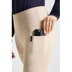 Legginsy Jeździeckie Damskie Termo full grip Horze Greta beżowy