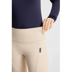Legginsy Jeździeckie Damskie Termo full grip Horze Greta beżowy