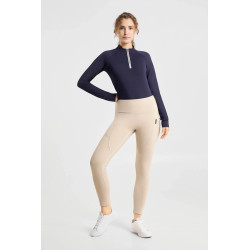 Legginsy Jeździeckie Damskie Termo full grip Horze Greta beżowy