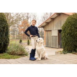 Legginsy dziecięce Covalliero z pełnym lejem Beige/Beżowe