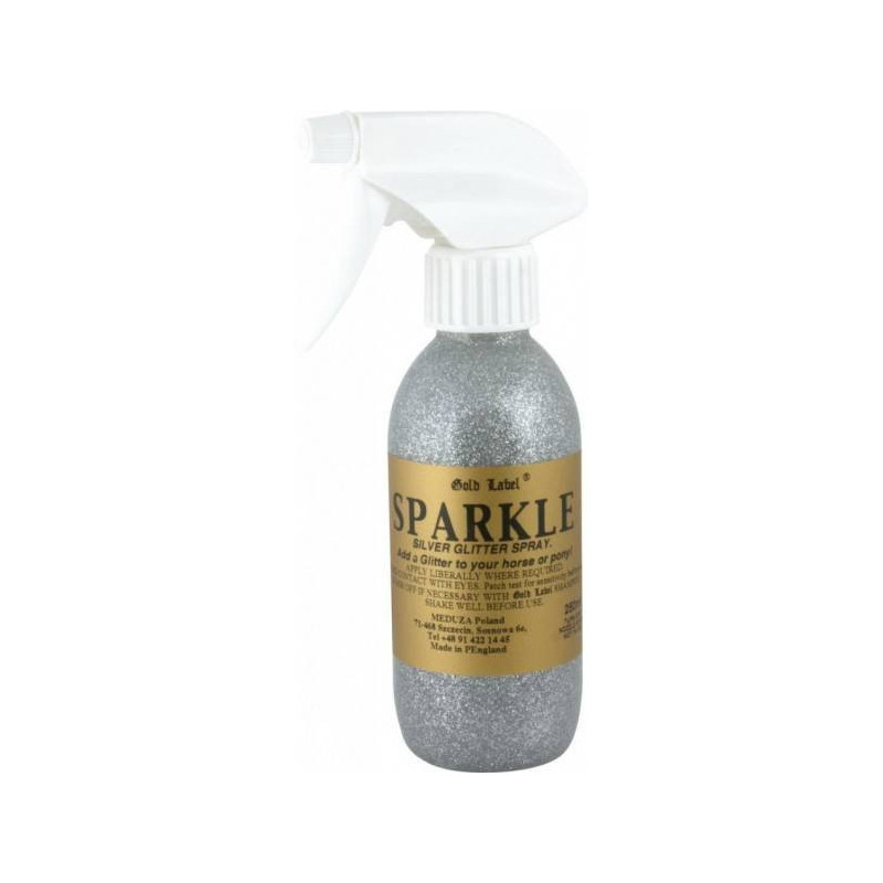 Sparkle Spray Silver Gold Label z brokatem srebrym 250 ml