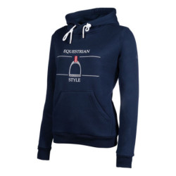 Bluza HKM Style "Equine Sports" Red granatowa
