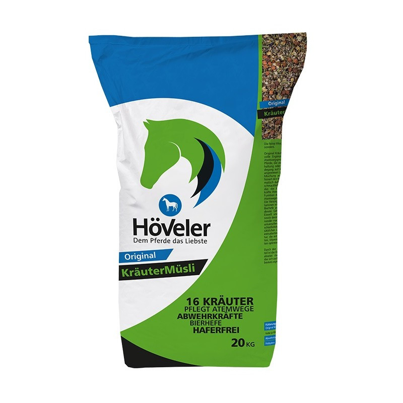 Höveler Original KräuterMüsli (20 kg) - Ziołowe musli bez udziału owsa