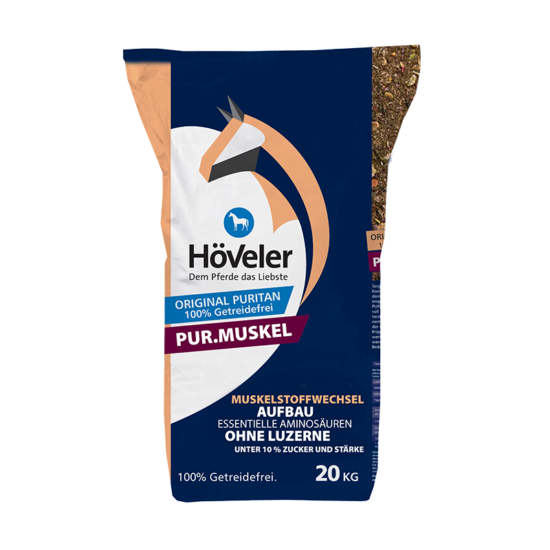 Höveler Original PUR.MUSKEL (20 kg) - Specjalne musli wspomagające metabolizm mięśni nie zawiera lucerny!