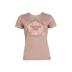 Koszulka HKM Savona Print taupe, damska