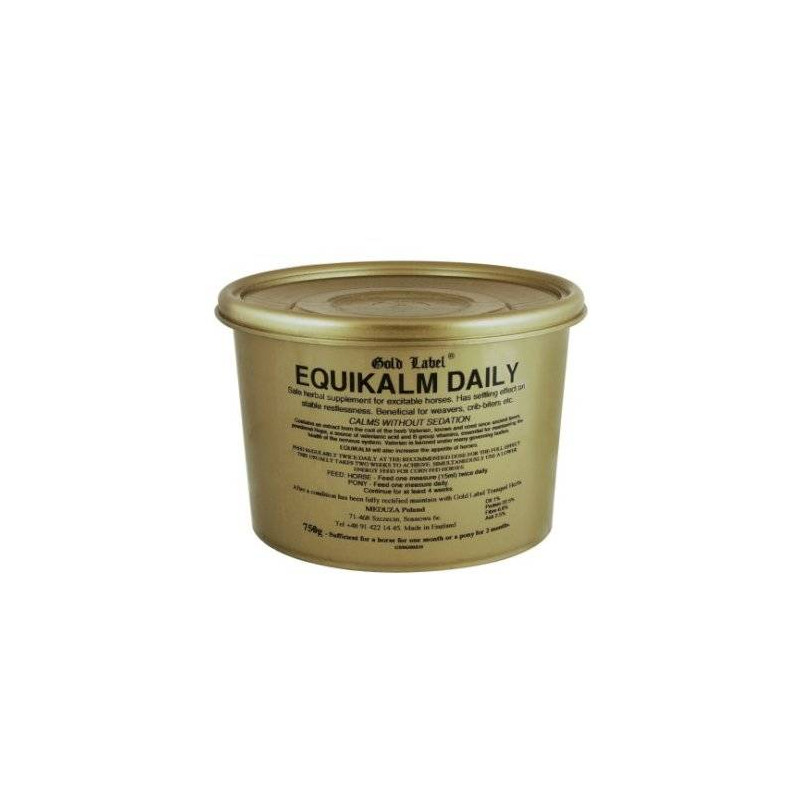 Equikalm Daily Gold Label ziołowa mieszanka paszowa dla nerwowych koni 750g