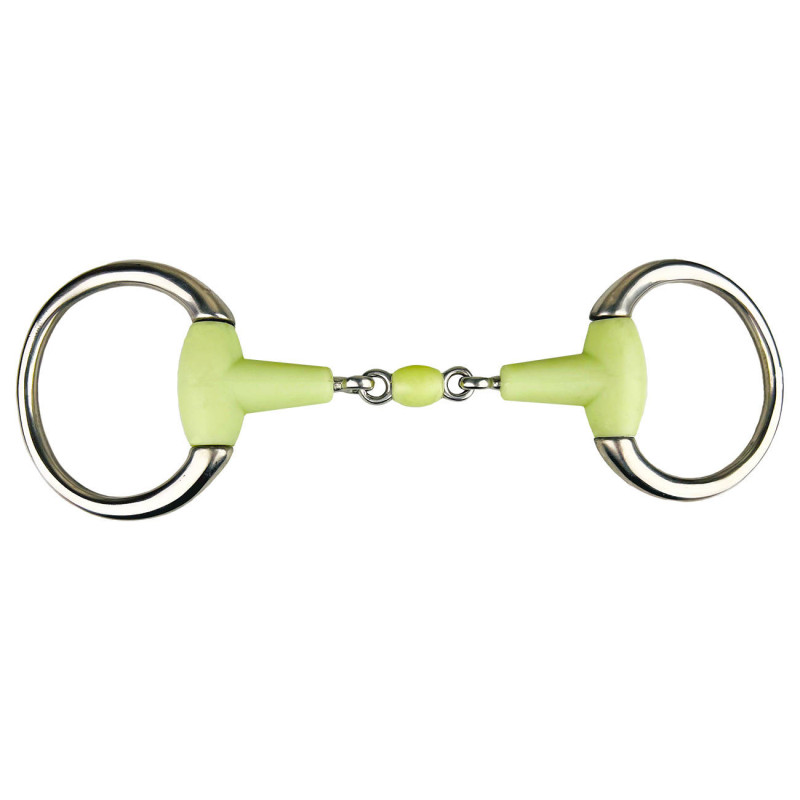 Wędzidło York smakowe oliwkowe podwójnie łamane 19mm 14,5cm