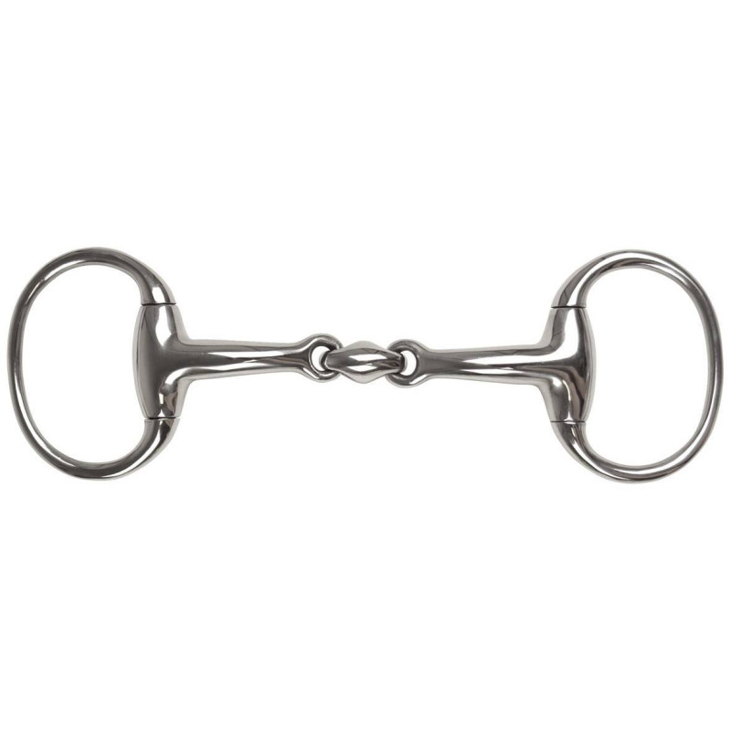 Wędzidło York anatomiczne oliwkowe podwójnie łamane pełne 13,5cm 16mm
